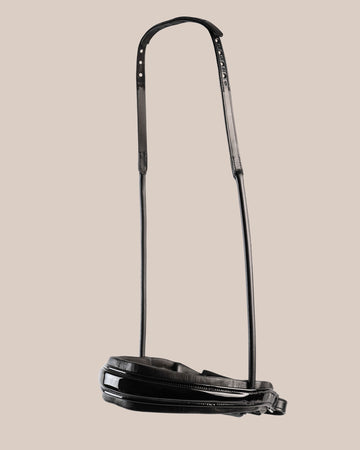 NOSEBAND | DOUBLE BRIDLE LACQUERED | BLACK No. 93