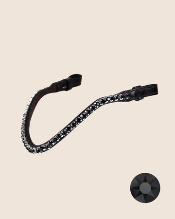 STIRNBAND | JET BLACK, 8 MM | BRAUN Nr. 53