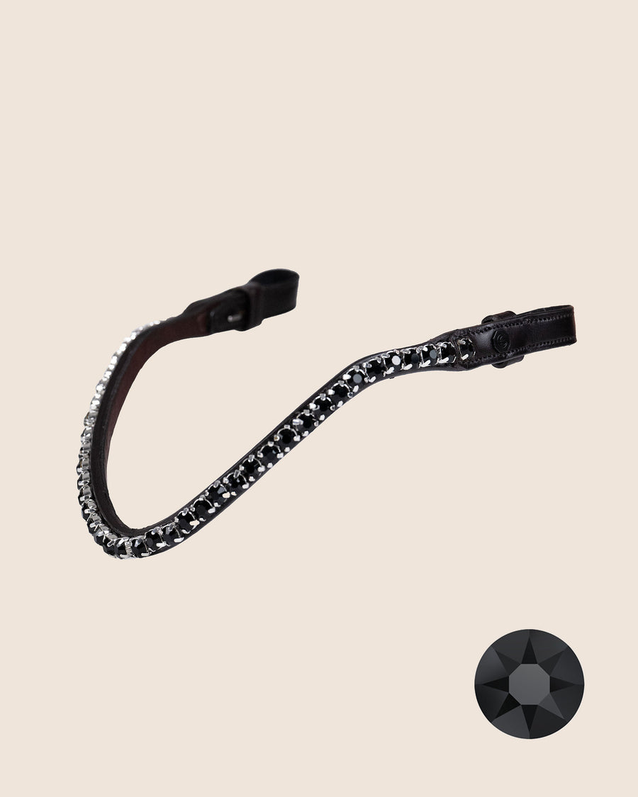 STIRNBAND | JET BLACK, 8 MM | BRAUN Nr. 53