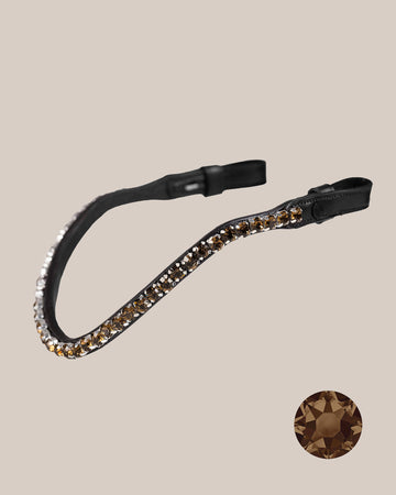 BROWBAND | SMOKED TOPAZ, 8 MM | BLACK No. 53