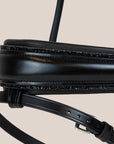 NOSEBAND | DRESSAGE ROUND-STITCHED – CRYSTALS | BLACK NO. 100