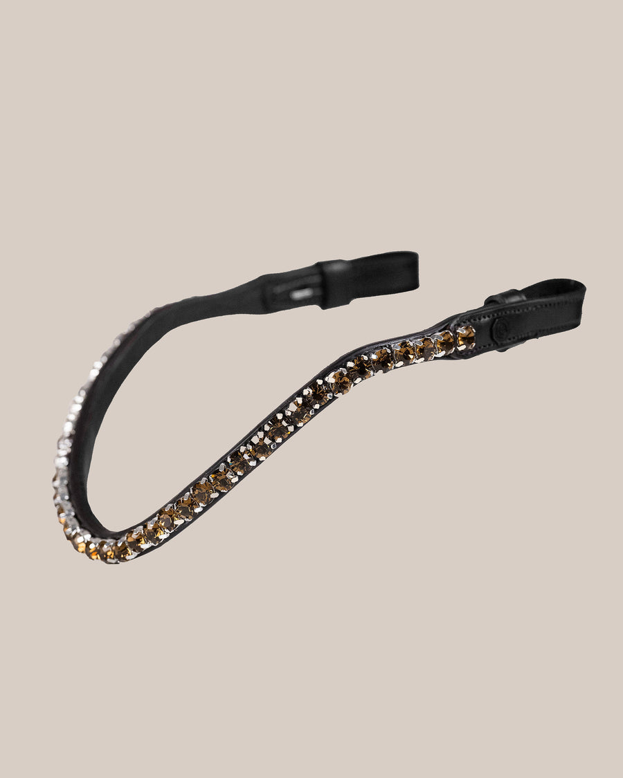 BROWBAND | SMOKED TOPAZ, 8 MM | BLACK No. 53